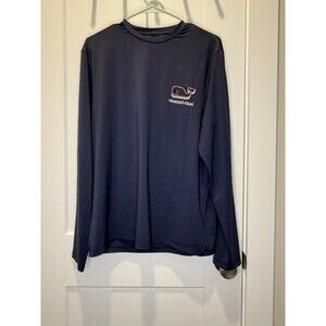 Vineyard Vines Men’s Medium Blue Performance Stretch Whale Long Sleeve Shirt M